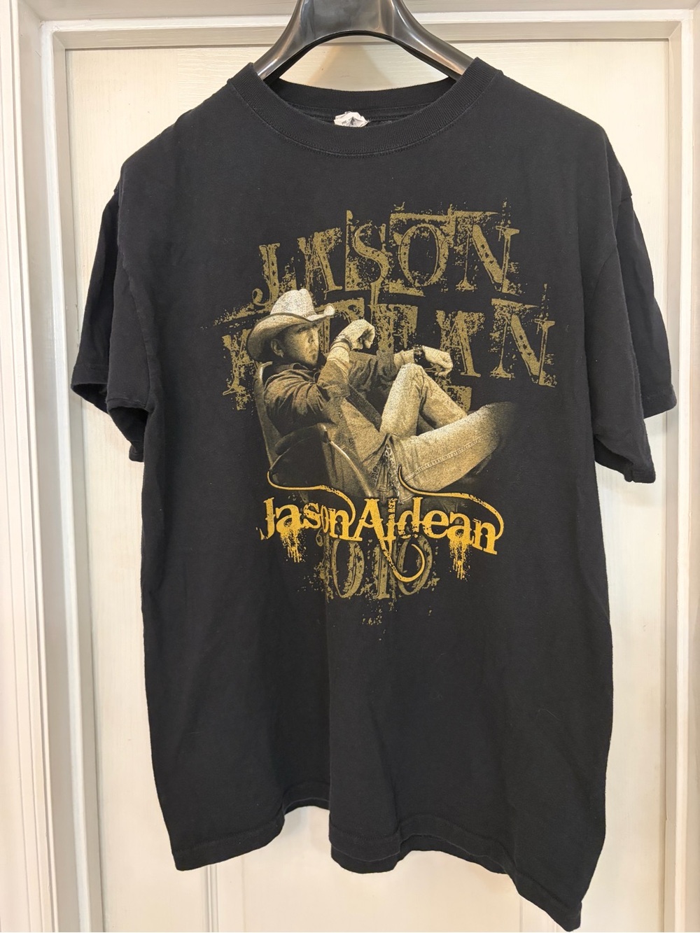 Jason Aldean Shirt Wide Open Concert Tour 2010 Country Music Band Tee Large